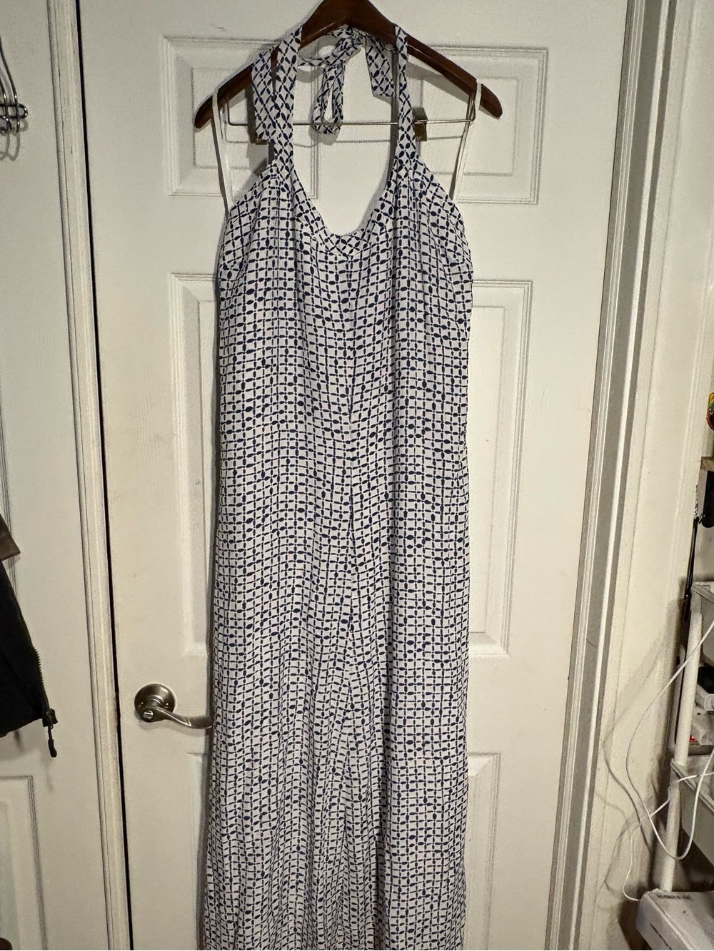 Vineyard Vines White and Navy - Women's Silk Summer Dress
